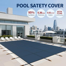 25 x 45ft Pool Safety Cover, Fits 23 x 43ft Rectangular Swimming Pools