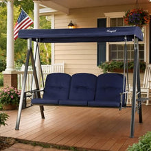 Kozyard Herbert Deluxe 3-Seat Patio Porch Swing Chair with Stand