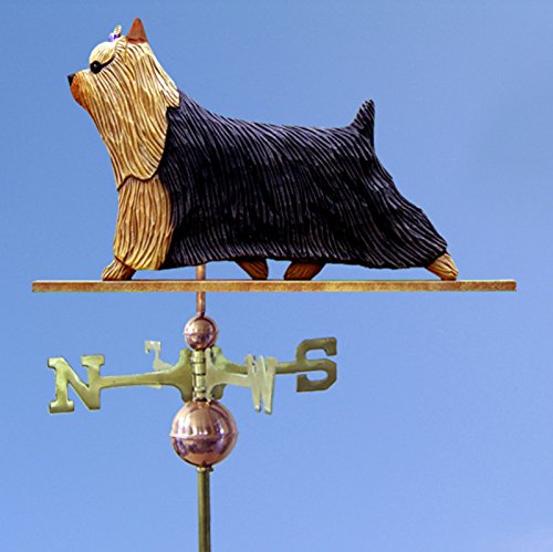 Yorkie Hand Carved & Painted Weathervane 32 Inch