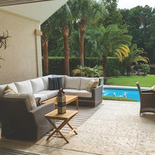 Royal Teak Collection SB2L-SPA Sanibel Left Arm Sectional Sofa, Spa Seat