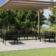 LDEWOAMEG 7 Piece Patio Lounge Set with Cushions Aluminum Anthracite