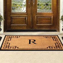A1HC Natural Coir Monogrammed Doormat for Outside Entrance, Heavy Duty, Low Profile, Anti-Shed Treated Front Door Mat, Easy to Clean, Long Lasting Entryway Doormats - 36"x72"