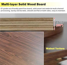 Innovz Fold-in Quarter Round Table Top in Walnut, Useful Banquet Tabletop Corner Storage, Family Kitchen Dinner Desktop with Metal Hardware, Easy Installation(140cm(55inch))