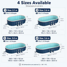 Fold Up Family Pool with Sunshade Canopy, No Pump Kiddie Wading Pool