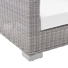 Modway Conway Sunbrella Outdoor Patio Loveseat Light Gray White