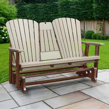 American Furniture Classics Two Person Glider Weatherwood and Tudor Brown