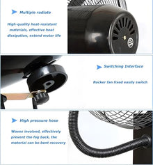 Banfluxion Industrial Misting Fan Electric Spray Fan 26” High Velocity Mister Humidification and Watering Cooling System, 110V, Black