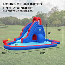 SUNNY & FUN Deluxe Inflatable Water Slide Park Multicolor