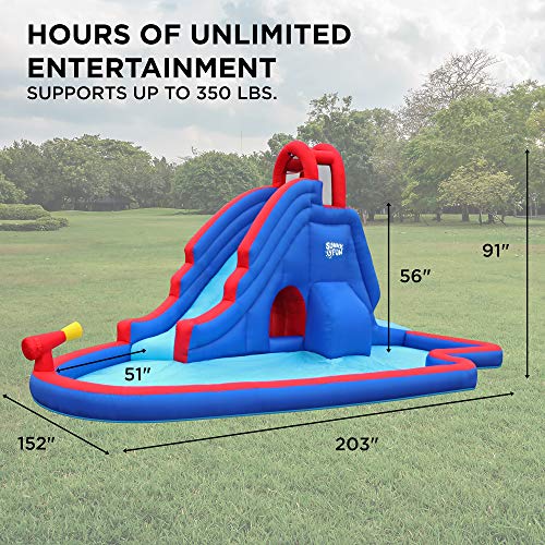 SUNNY & FUN Deluxe Inflatable Water Slide Park Multicolor