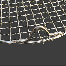 A1DFDFGOQSFG Stainless Steel Round Barbecue Net with Foot Pedal Barbecue Net Cooling Rack Steam Grill for Camping Outdoors