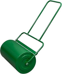 BCSRVCE Iron Lawn Roller,Lawn Roller Drum Roller Push Tow Behind, Water Sand Filled Roller for, Lawn, Backyard (24in, Green)