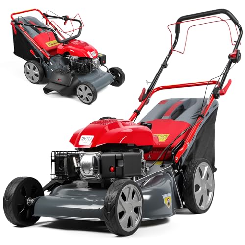 173CC 4-Cycle Engine Gas Engine Lawn Mower, 20-Inch Self-Propelled Lawn Mowers, Push Lawn Mower with 60L Grass Tank for Yard Patio Lawn Landscaping