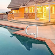 Swimming Pool Safety Hand Rail 30x22 inch Stainless Steel Swimming Pool Handrails, Pool Rail Pool Railing, Pool Handrails with Grip,3-Bend Pool Stair Rail