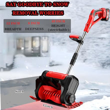20V Cordless Snow Shovel, 12-Inch Cordless Electric Snow Blower with Adjustable Front Handle&Telescopic Pole, Snow Thrower with 2 x Battery & Quick Charger Included,3Ah×2