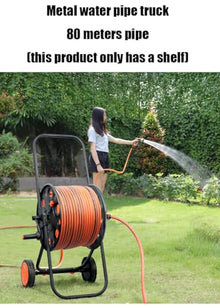 Etsuosy Garden Hose Reel Cart with Wheels, Metal, Holds up to 50m Hose