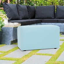Howard Elliott Square Outdoor Patio Universal Bench Cover, Exclusively Made for Howard Elliott Rectangle Bench Furniture Replacement Cover, Premium 100% Sunbrella Acrylic, Seascape Breeze