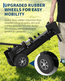 GarveeTech 12 Ton Manual Hydraulic Log Splitter with Dual-Speed Pump, Portable Wood Splitter Featuring Upgraded Mountain Tires & Stable Stand for Home, Garden, Camping and Farm Use