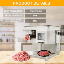 HayWHNKN Commercial Meat Grinder 880lbs/h Stainless Steel Silver
