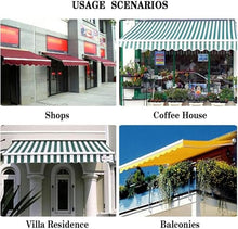 WZUOPG Manual Retractable Awning Door Window Awning Shelter Outdoor Canopy Home Deck Canopy with Manual Crank Handle（Frame Included ）