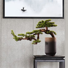 CLoxks Artificial Bonsai 24Inch Artificial Bonsai Welcoming Pine Tree, Simulation Potted Plant Decorative Bonsai with Ceramic Pots, Office, Shop Decorative Gifts for Home Office