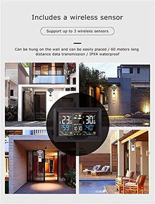 KOGORA Weather Station Wireless Indoor Outdoor Thermometer, Color Display Digital Forecast Station with Temperature Alert, Comfort Level, Barometer, Alarm Clock, Easy to Set