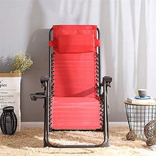 Zero Gravity Locking Patio Outdoor Lounger Chair Oversize XL Padded Adjustable Recliner with Headrest Cup Holders Support 350Lbs Red Green