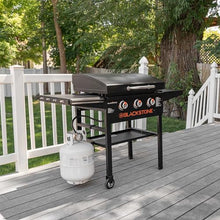 28 Inch Blackstone Griddle 2080 Original 3-Burner XL Griddle with Hood and Side Shelves Outdoor Flat Top Grill