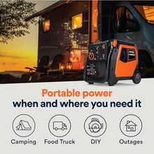 Generac 3,800 Watt Dual-Fuel Portable Inverter Generator, Electric Start