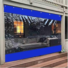 CFDZCP 0.6MM Thick Transparent Partition Curtain with Eyelets, Heavy Duty Vinyl Panels for Industrial Work Areas, Patio, Pergola, and Porch Divider,Customized(2.4x2m)