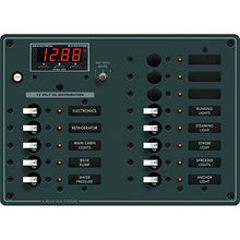 Blue Sea Systems 8403 DC Panel 13 Position with Multimeter