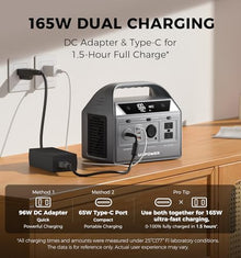 UDPOWER C400 400W Portable Power Station V2.0 with 40W Solar Panel, 256Wh LiFePO4, Surge 800W, for Camping RV Emergency, CPAP Ready