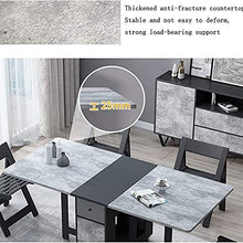 Extend Folding Table Household Multi-Function Retractable Rectangular Dining Table Used for Indoor Outdoor Garden Patio Pub BBQ (Black 150 80 74cm)