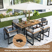 Outdoor Patio Sofa Set 4-Piece with Cushions, Woven Rope Design Seating, Acacia Wood & Steel Frame, Water-Resistant Fabric, 3-Seat Couch, Chairs & Dual-Layer Coffee Table for Garden Balcony, Grey