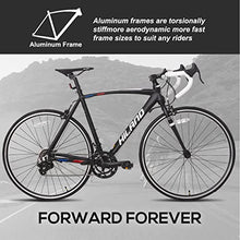 HH HILAND Hiland 700c Road Bike 14 Speeds Light Weight Aluminum Frame Racing Bike City Commuting Road Bicycle Black