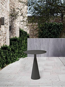 Whiteline Modern Outdoor Living ST1733M-CMT Ireland Large, Medium or Small Aluminum Outdoor Side Table, Grey
