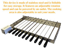 MangalGrills Portable Charcoal Stainless Steel Grill with Electric Motor Skewers Kit for Kebab Shashlik BBQ
