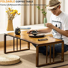 JTYMZYY Coffee Table Vintage Tea Table Low Table Portable Low Picnic Table Japanese Floor Tea Table Laptop Tatami Table Multifunctional Low Table (Color : Brown, Size : 100x42x33cm)