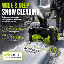 Electric Snow Thrower, Cordless Snow Shovel with Dual 4.0ah Batteries