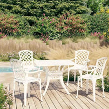 NLQMSU 5 Piece Cast Aluminum Bistro Set White