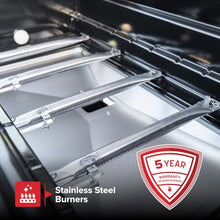 Nexgrill Deluxe 5-Burner Gas Grill, Ceramic Side Burner with Side Table