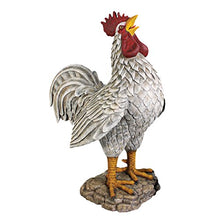 Design Toscano Cock-a-doodle-do, Giant Roadside Rooster Garden Statue, Multicolored