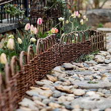 Natural Willow Garden Edging Decorative Garden Fence No Dig Fencing Flower Bed Edging Borders for Yard Garden Fences(Color2,100x35cm)