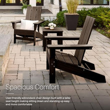 DuroGreen Aria Adirondack Chairs Set of 4 Oversized All-Weather Brazilian Walnut