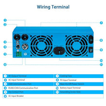 SUNGOLDPOWER 3KW 24V Kit: 3000W 24VDC Pure Sine Wave Solar Inverter 100A 24Vdc LiFePO4 Batteries UL1973