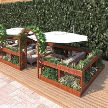 Raised Garden Bed With Trellis, 2-Tier Wooden Planter Box With Legs And Drain Holes Outdoor Elevated Garden Bed For Vegetable Fruit Herb Flower Ideal For Patio Balcony Backyard ( Color : Brown , Size