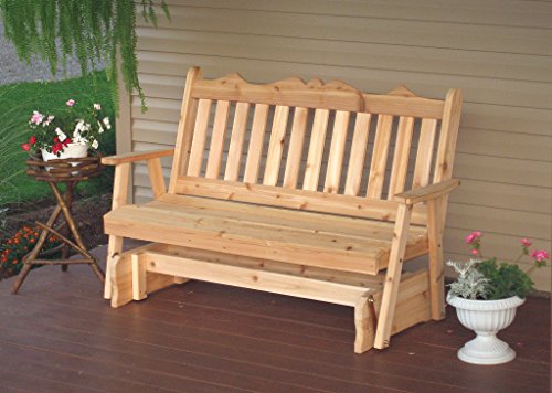 A & L Furniture Royal English Glider, Gray Stain