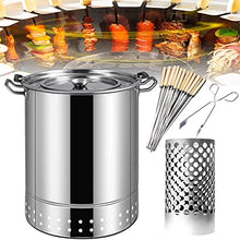 TBLOTYD Stainless Steel Veal Barbecue Smoker Grill - Portable BBQ Barrel with Rolling Basket Perfect for Outdoor Cooking & Grilling Enthusiasts