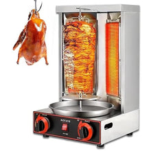 Eastnmythet Vertical Kebab Machine, Auto-Rotate Kebab Grill, Gas Rotisserie Oven for Commercial and Home Use, Kebab Maker with 2 Burners