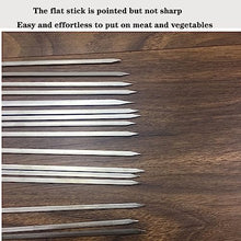 NYTFHMS 50 Pcs Skewers for Grilling, Stainless Steel Skewer Sticks, Flat Anti-Slip and Wear-Resistant, Reusable BBQ Accessories,Size_name-1000