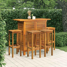 KDVXBCQJH 5 Piece Wooden Garden Bar Set Solid Acacia Outdoor Furniture